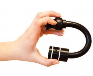 Hand gripping an elastic resistance band